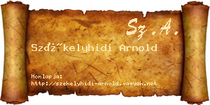 Székelyhidi Arnold névjegykártya