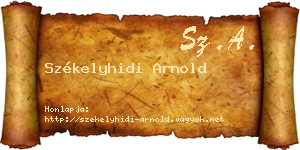 Székelyhidi Arnold névjegykártya