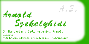 arnold szekelyhidi business card